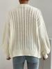 Autumn/Winter Women's Solid Color Batwing Sleeve Sweater Jacket