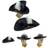 Pirate Hat Costume Accessory With White Feather For Halloween Party And Costume Events