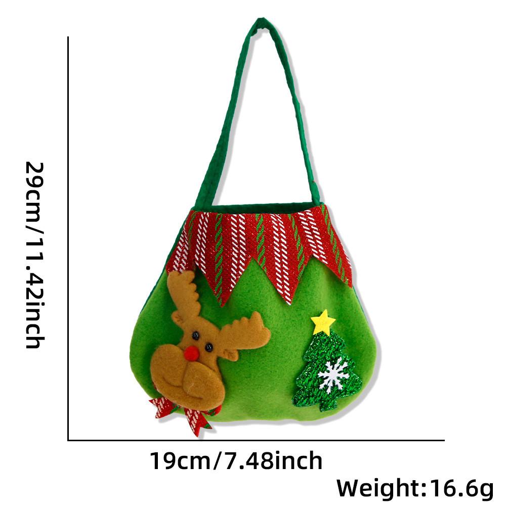 Festive Christmas Fabric Tote Bags With Adorable Santa Snowman And Styles Reindeer
