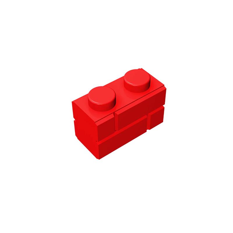 

55pcs MOC compatible 98283 small building blocks with 1x2 checkered brick wall bricks DIY children s toys 55pcs красный