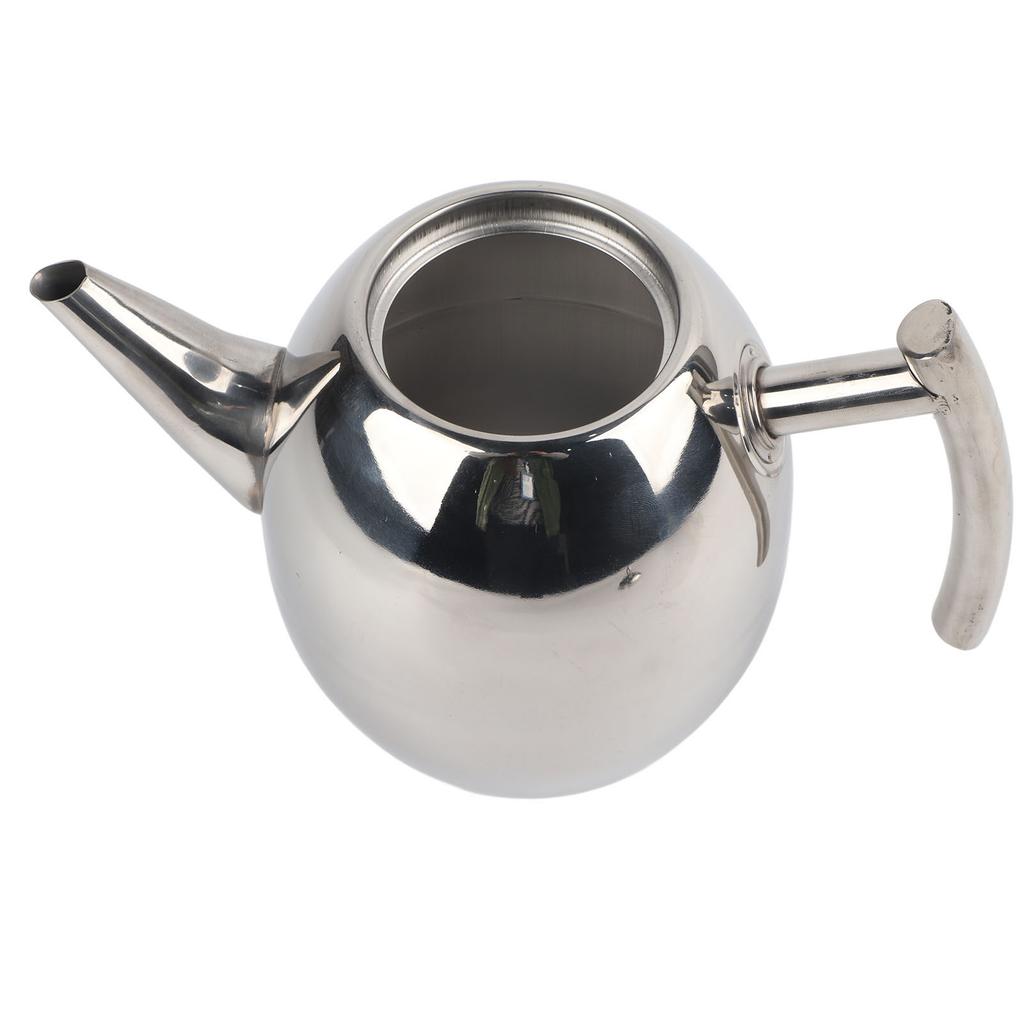 Edelstahl Teekanne Kaffeekanne Wasserkocher Mit Filter Große Kapazität(1L)