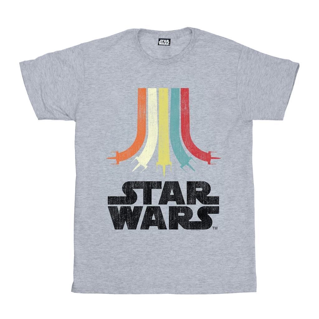 STAR WARS Girls Rainbow Cotton T-Shirt