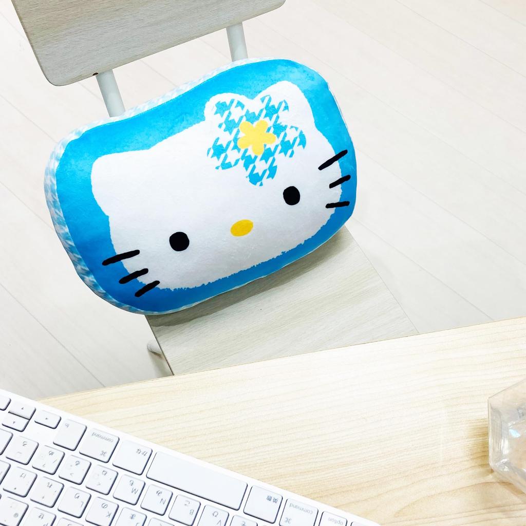 MORIPiLO Sanrio Body Pillow Hello Kitty Mochimochi Face Stuffed Toy Goods Backrest Nap Pillow Blue 32x23x10cm Cute Soft Sanrio Character Pillow