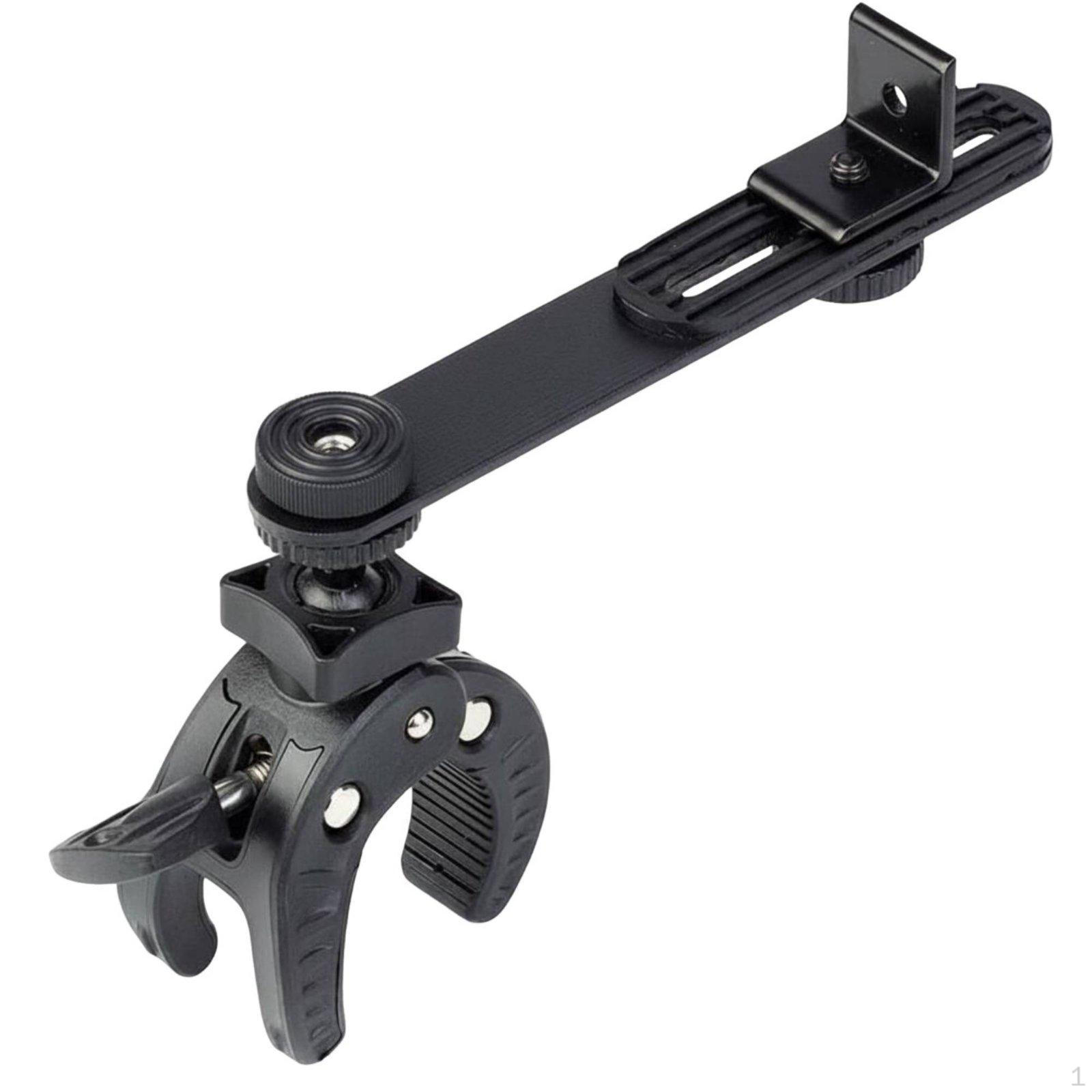 Wind Instrument Mic Clamp NonScratch Rubber Pads Clip Ball Rotating Mechanism