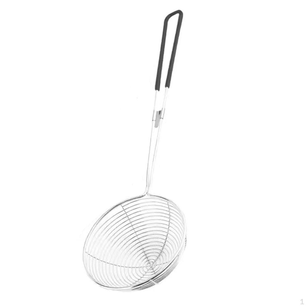 Schaumlöffel Sieb Netz Ergonomischer Griff Bratlöffel Küchenzubehör für Früchte,