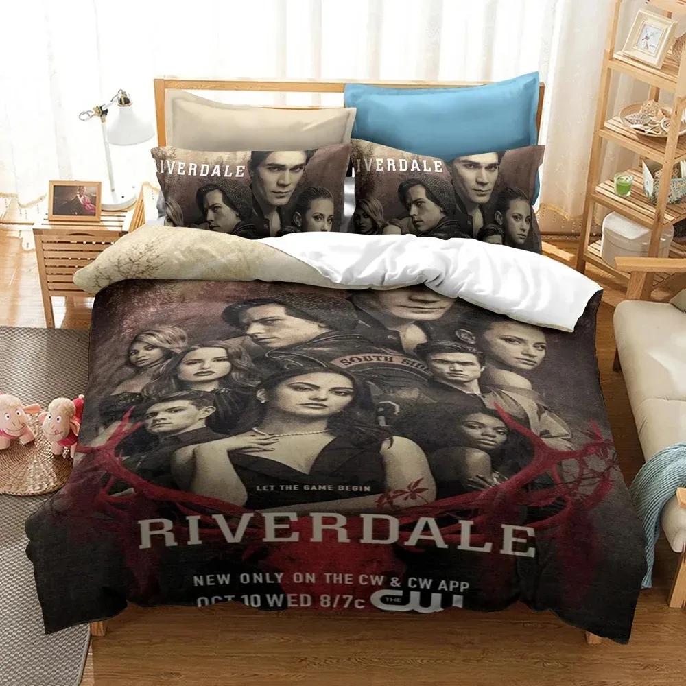 Lisabridal South Side Serpents Riverdale TV Bedding Set Boys Girls Twin Queen Size Duvet Cover Pillowcase Bed Kids Adult