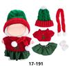 New Christmas Clothes For 17cm Labubus Mini Doll Clothes Outfit Hat Clothes for Labubu I II III Doll Accessories Party Game Toys
