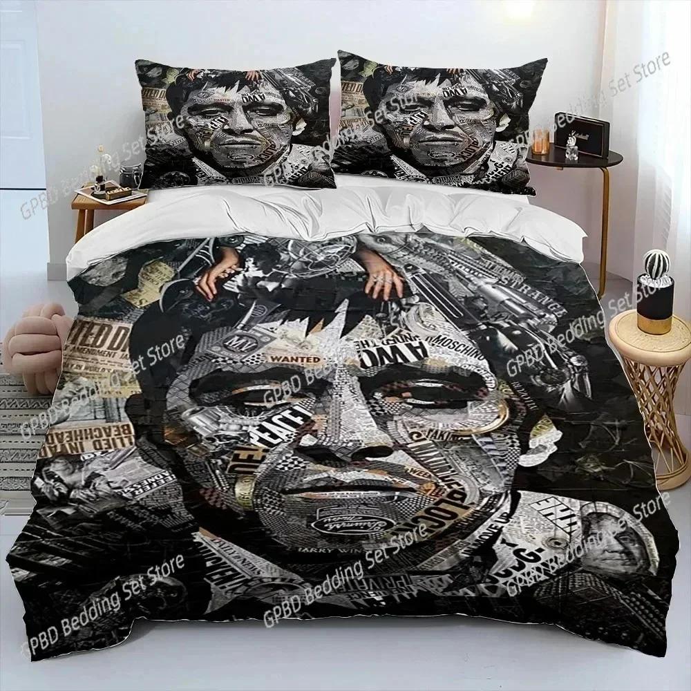 Comforter 3D Print Movie Scarface Tony Bedding Set Bedroom Soft Modern S Comefortable Kids And
