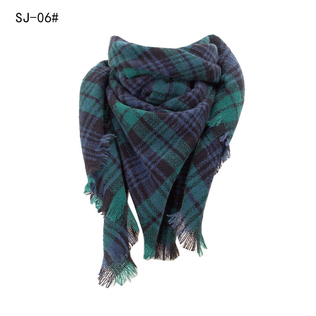 Designe Brand Knitted Spring Winter Women Scarf Plaid Warm Cashmere Scarves Shawls Luxury Neck Bandana Female Pashmina Wrap