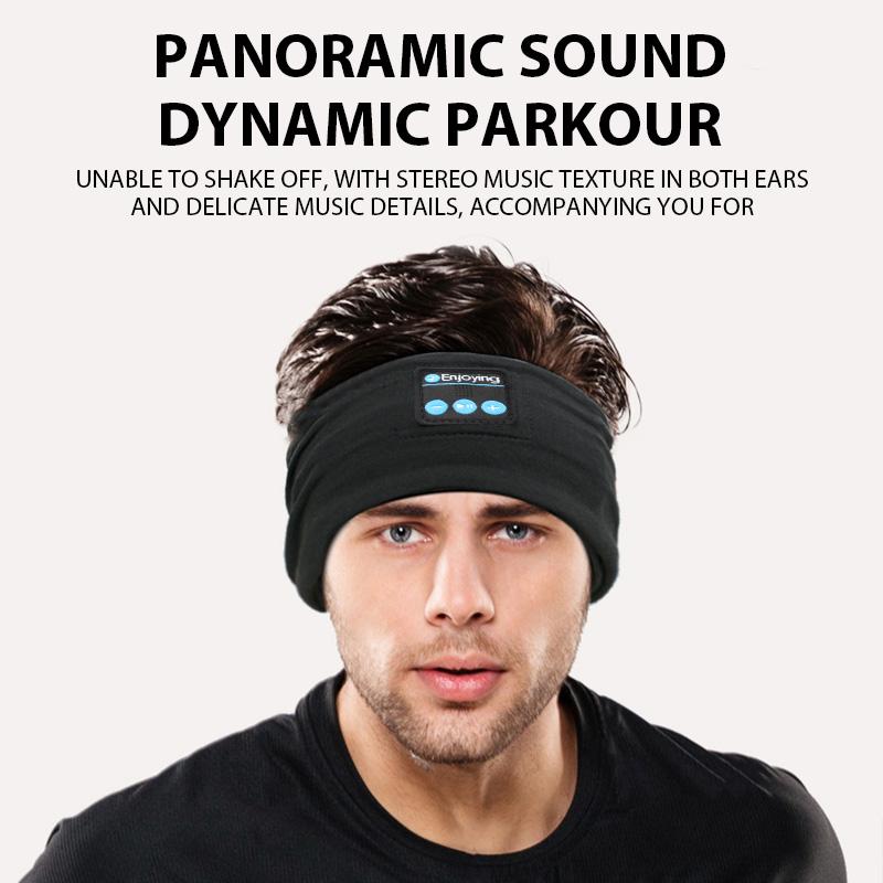 Wireless Bluetooth 5.4 Headband Sleeping Headphones Sports Earphone/Headscar Music Hat with HD Stereo Speakers Eye Mask  for Side Sl