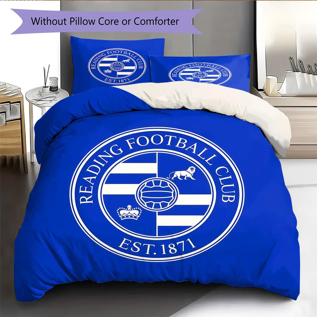 Reading FC Pattern Bedding Quilt Set  Home Decoration  Gift (1 * duvet cover + 2 * pillowcase  without core)