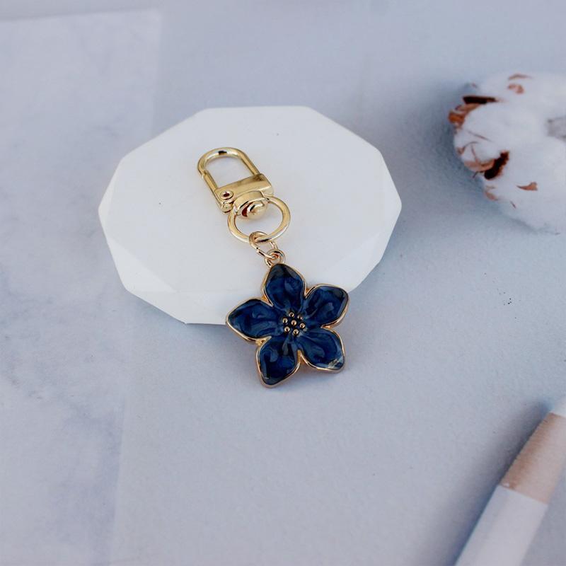 1PC With Pendant Car Key Key Ring Accessories Lovely Sakura Flower For Bag Pearl Charm Keychain