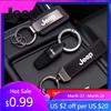 For Jeep Car Emblem Keychain Suede Key Ring Gift Accessories For Jeep Wrangler JL JK Renegade Grand Compass Gladiator Cheroke