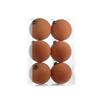 6 pz/scatola Palline floccate Decorazioni per la casa Appeso all'albero Regali Set di palline di plastica per feste Matrimonio Diametro 8 cm