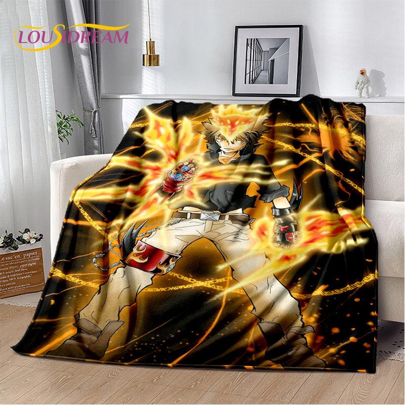 Coperta morbida in peluche, coperta in flanella, coperta da divano per soggiorno, camera da letto, letto, divano, copertura per picnic, per bambini, di Hitman Reborn