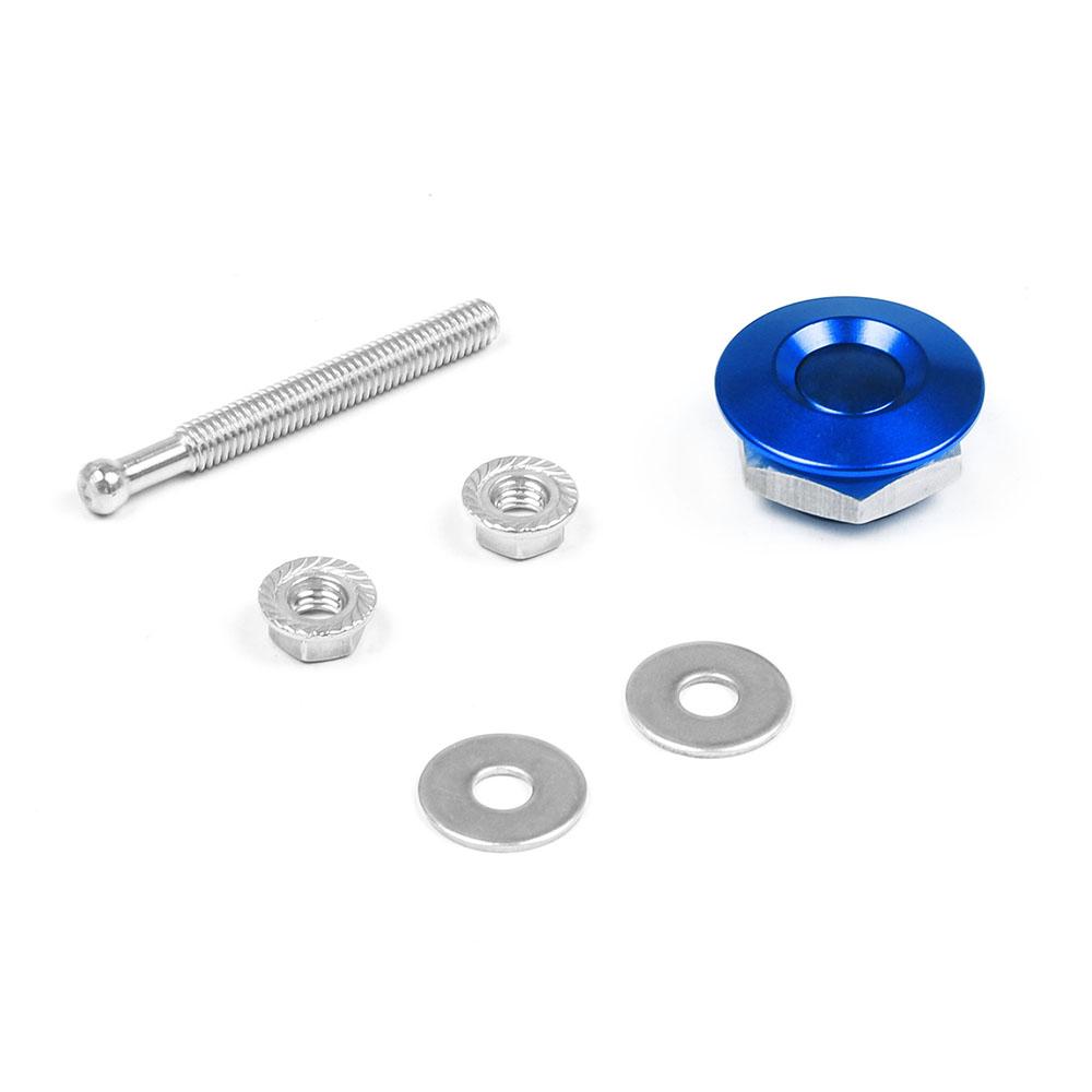 1.25" Universal Style Push Button Billet Hood Pins Lock Clip Kit For BMW Ect Car Quick Pins