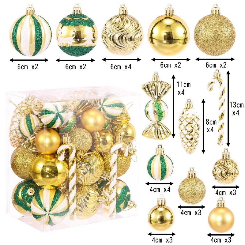 11/11pcs Christmas Ball Ornaments Special-shaped Christmas Tree Party Decoration New Christmas Spheres Pendant Short Snail Set