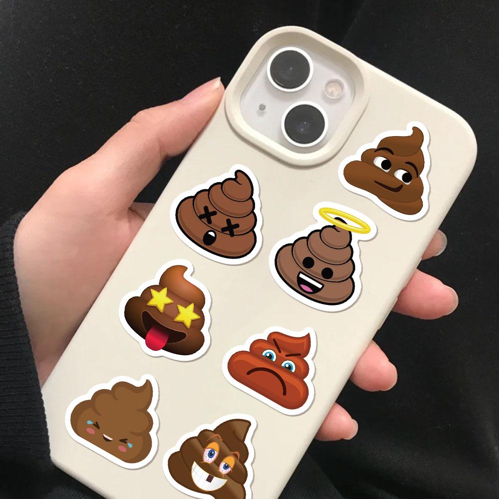500 STuks Cartoon Kwaadaardige Leuke Poep Rol Sticker Klein Patroon DIY Bagage Skateboard Waterbeker Motorfiets Stickers