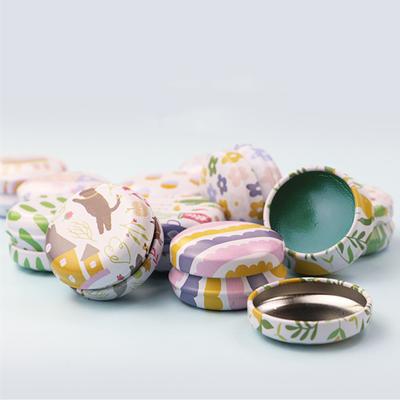 Round Elegant Mini Cream Balm Iron Spices Tin Candles Ointment NEW Cosmetics Flower Box Empty Jars Jar Portable Lip Metal