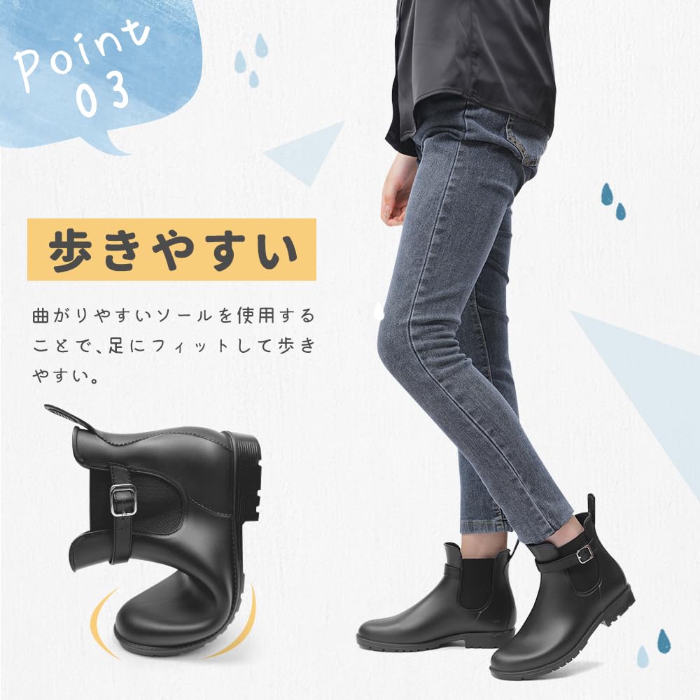 PAFHL Short Rain Boots with Side Stylish Waterproof Easy To Perfect for Rainy and Fishing Size Women's Gore, Non-Slip Design, Wear, School, Work,