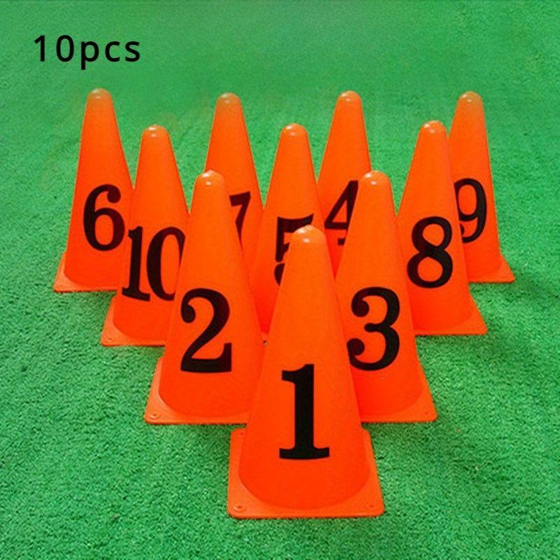 Piccolo Cono Segnaletico Digitale per Allenamento - Pallacanestro, Calcio, Forma a Cono Gelato con Numeri da 1 a 10