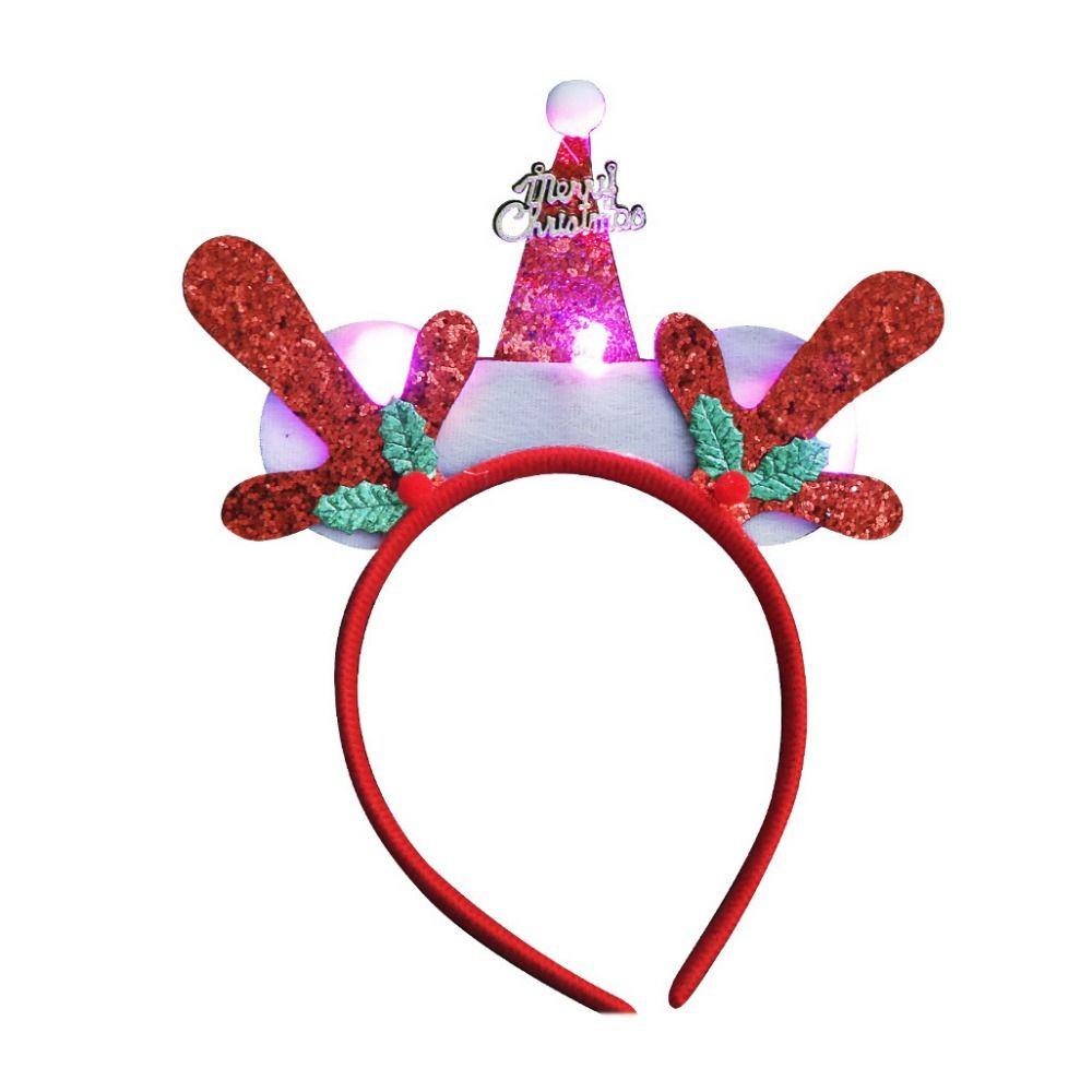 Xmas Tree/Santa's Hat/Elk Veselé Vánoce LED čelenka do vlasů Vánoční cosplay čelenka Nový rok
