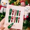 24Pcs/set Christmas Snowflake Christmas False Nails Christmas Fake Nail Extension  Manicurist