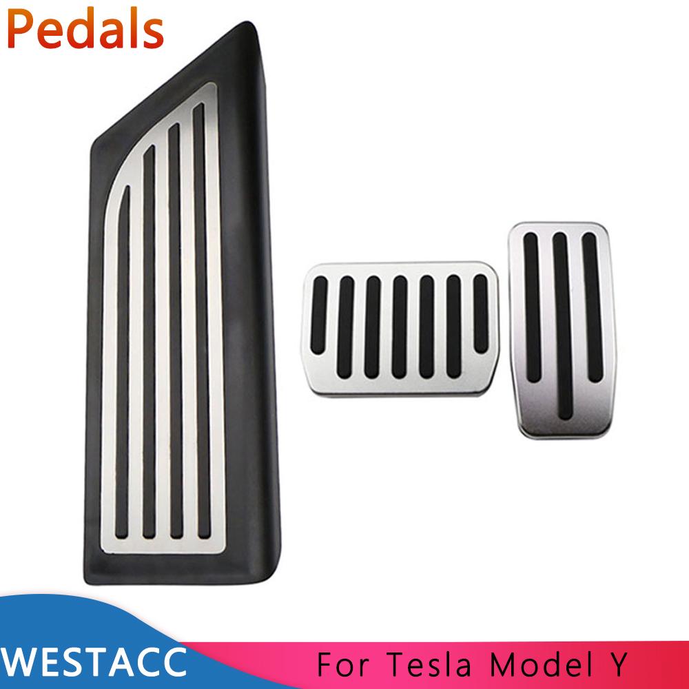 Autopedale für Tesla Model Y ModelY, Edelstahl, Gaspedal, Bremspedal, Abdeckungen für den Innenraum