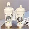 Fifth Personality, Antique Dealer Thermos Cup, Male and Female Double Drinking Mouth, Sports Straw, Coffee Water Cup, Large Capacity and High Value.