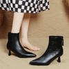 Women Ankle Boots Retro Zipper Pointed Toe Genuine Leather Shoes 2026 Autumn Winter New High Quality Short Boots Botas De Mujer