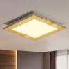 Plafonnier LED - NETTLIFE - 30cm 17W - Bois - 3000K (blanc chaud) - Carré
