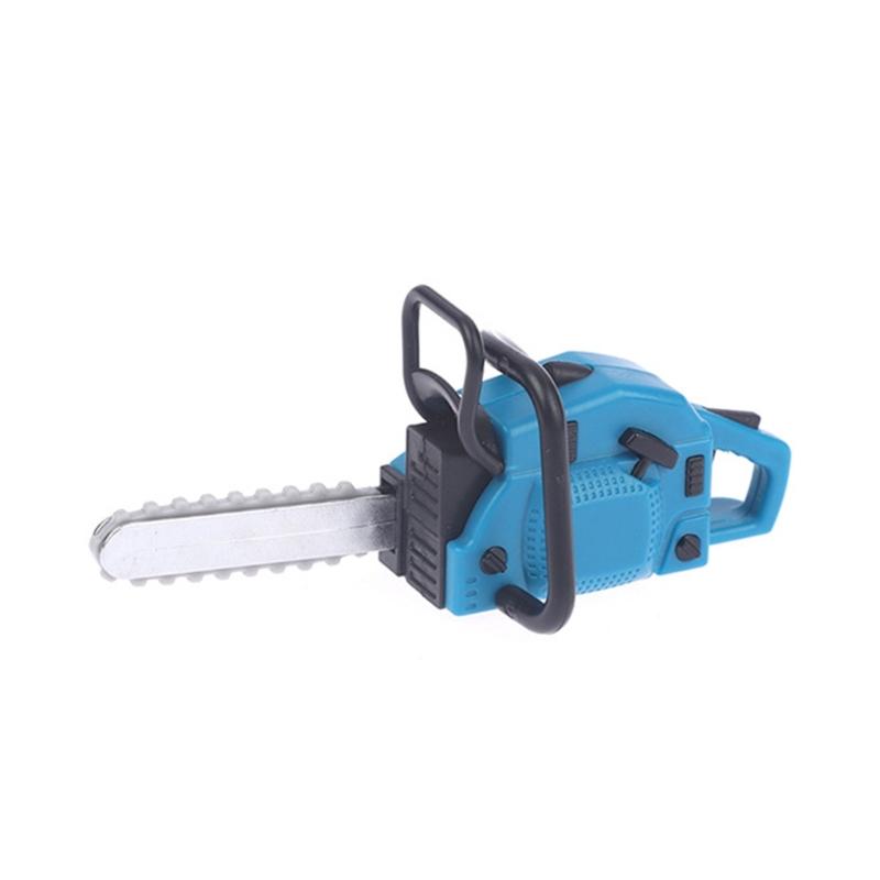 Creative Miniature Lawn Mower/Chainsaw for 1/12 Scale Dollhouses Simulation Plastic Mower Dollhouses Miniature Furniture
