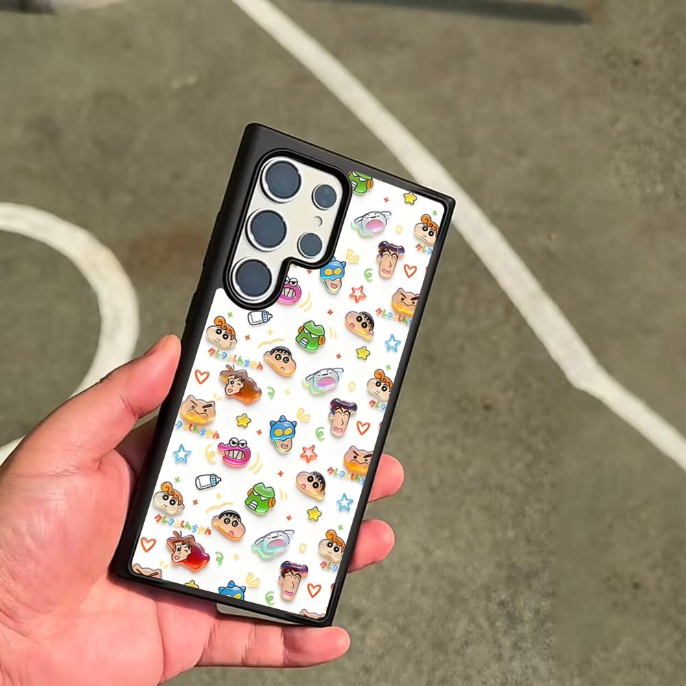 Cute C-Crayon S-Shinchan Clear Phone Case For SAMSUNG Galaxy S26 S25 S24 S23 S22 S21 S20 FE Plus Ultra Cover