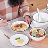 Black Line Tableware, Dish Set, Spoon Bowl, Plate, Simple Vegetable Plate, Ceramic Tableware Set, Bowl