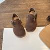Mocassini per bambini e bambine, retrò, antiscivolo, dolci, scarpe basse per bambini, suola morbida, 2024, nuove scarpe alla moda in pelle per bambini, eleganti con chiusura a strappo.
