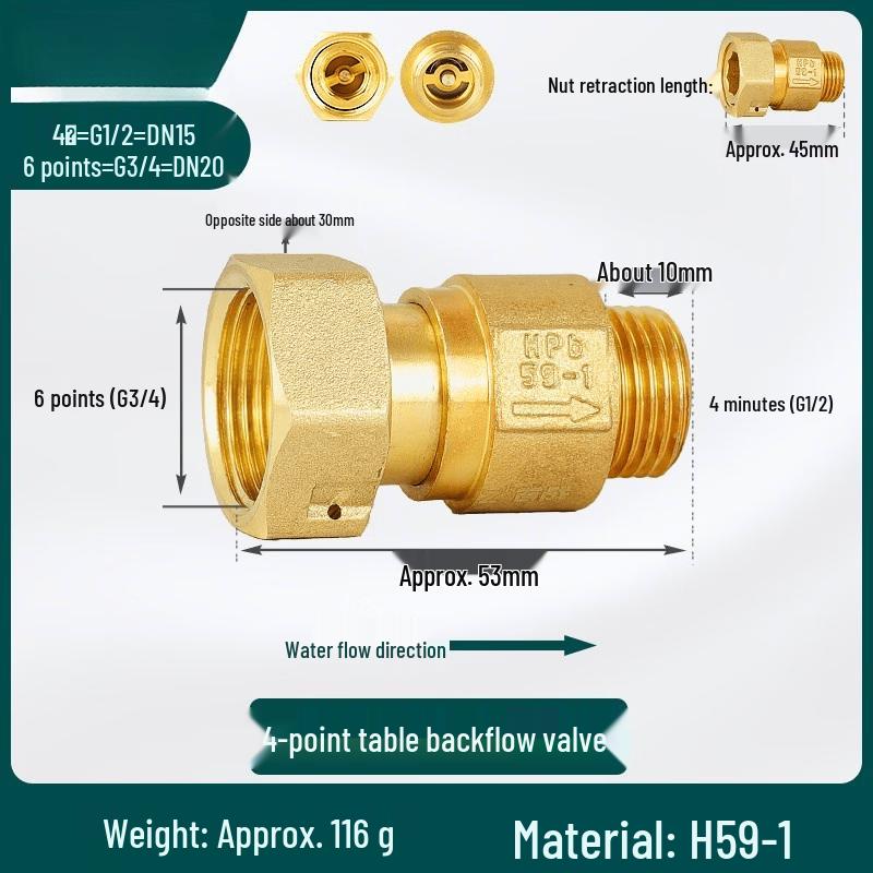 4-Point Water Meter Check Valve