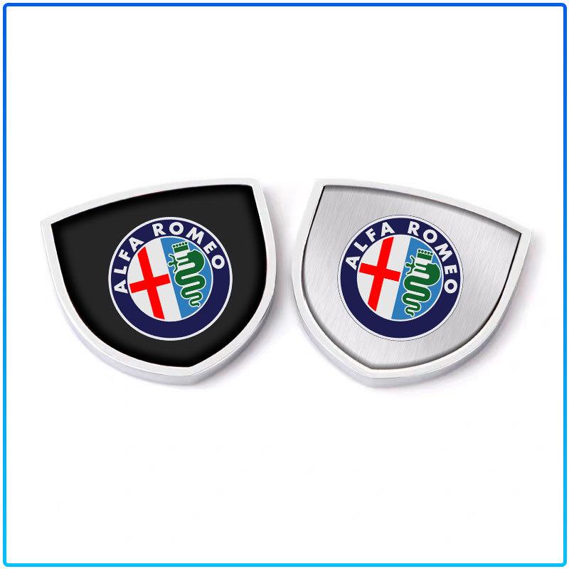 1Pcs 3D Metal Auto Door Shield Emblem Car Body Badge Sticker Styling For Alfa Romeo 147 159 Giulietta Giulia Mito Spider Alpha Nheadrest