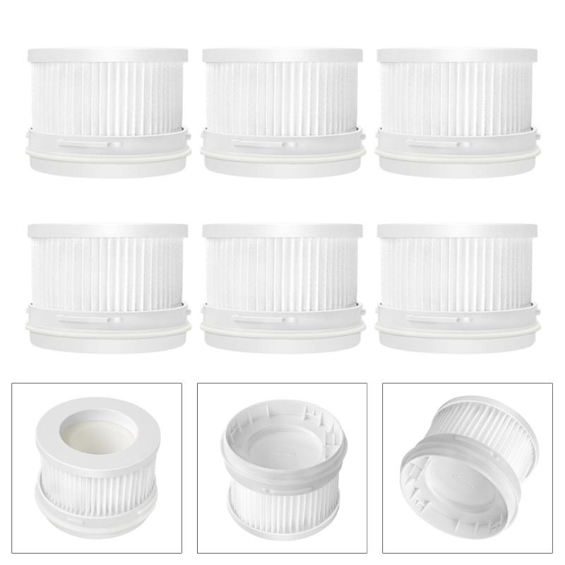 6PCS Plastic Filter Easy Installation Vacuum Filter Wet Dry Vacuums Part Plastic Texture for Effective Dirt Removal