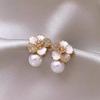 Elegant Camellia Pearl Flower Stud & Dangle Earrings for Women - New Sweet Design