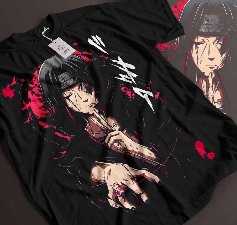 

Itachi Uchiha T-Shirt Naruto Shippuden Japanese Anime Manga Style Shirt Gift 347 4XL