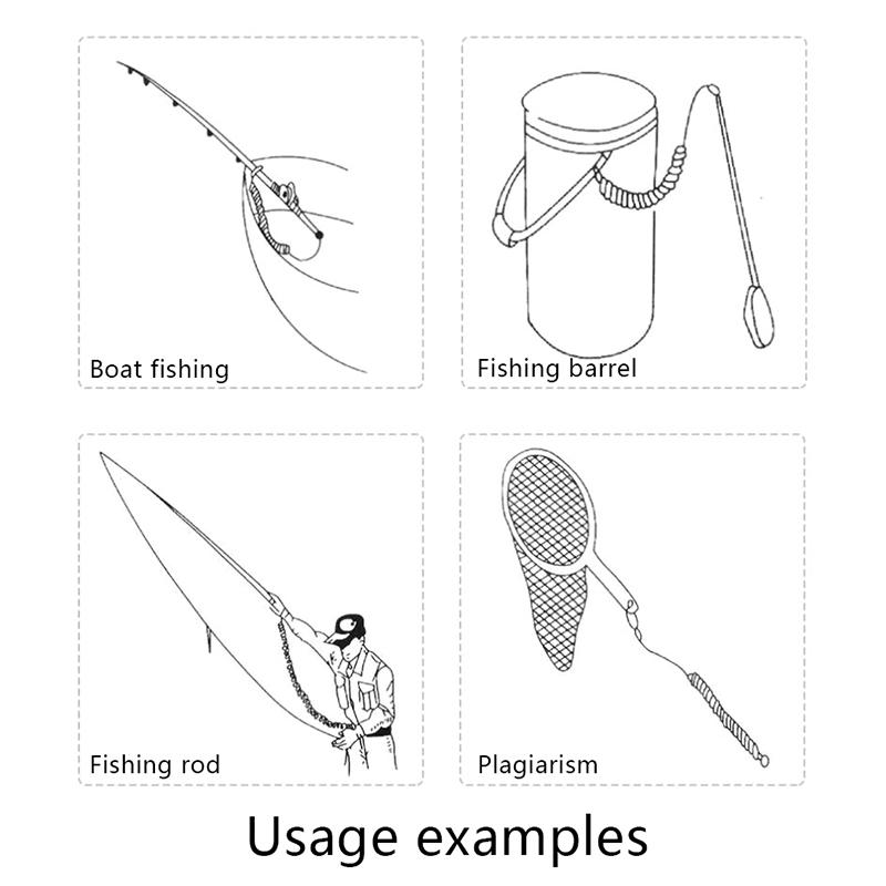 3 To 5 Meter Fishing Miss Rope With Built-In Steel Wire Fishing Accessories And Fishing Rod Miss Rope