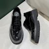 Leather Shoes Men'S British Round Head Patent Leather High-End Black Trendy Shoes Business Dress Casual Wedding Shoes 3368-T