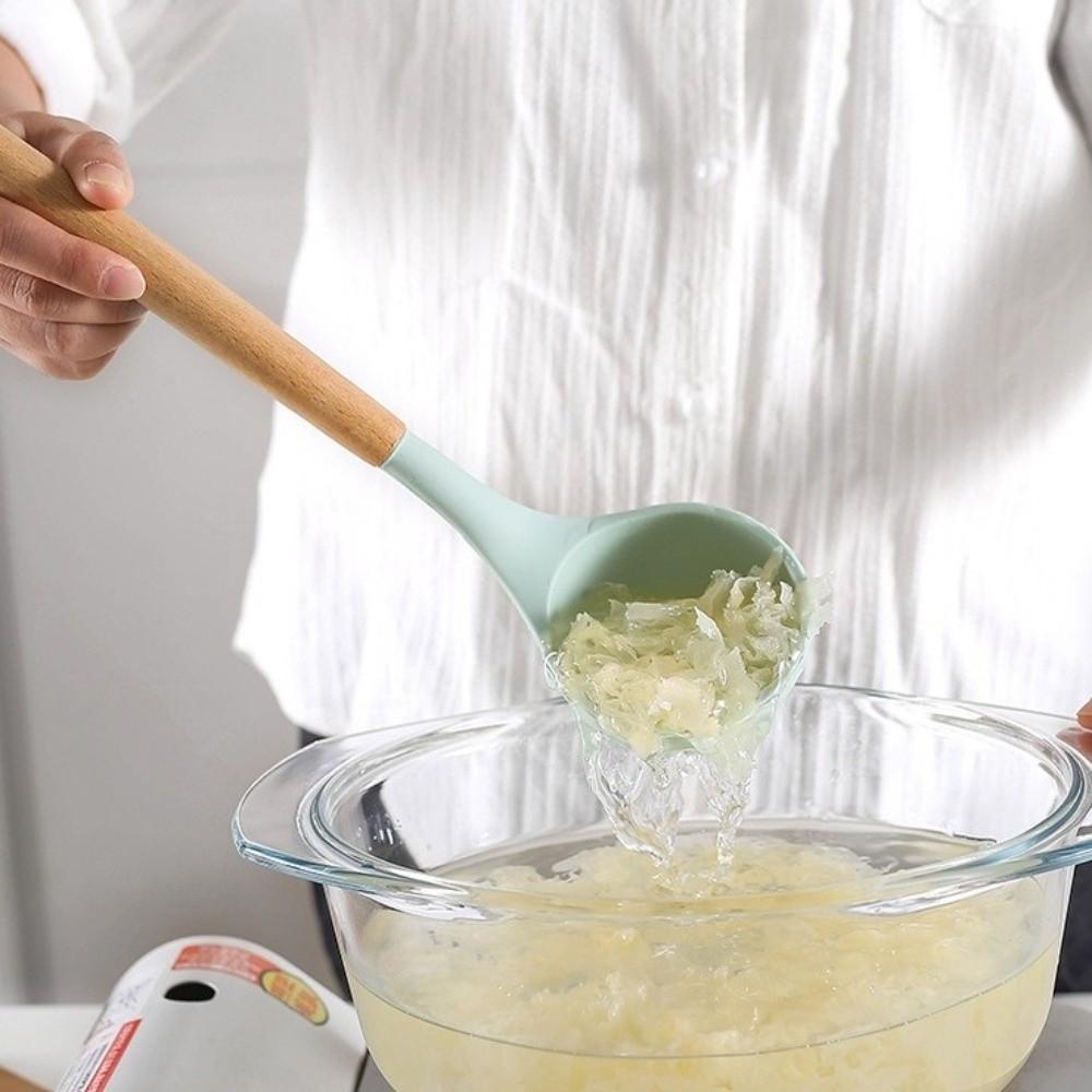 12pcs Heat Resistant Kitchen Utensils Set Wooden Handle Baking Shovel Non-Stick Cookware Set  Baking