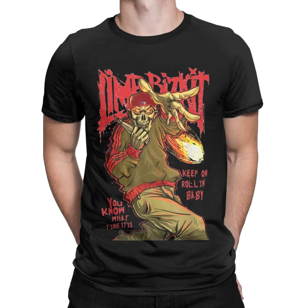 

Limp Bizkit Band Men s and Women s Printed T Shirts Awesome Tees Short Sleeve Crew Neck Male T-Shirts Pure Cotton Tops S