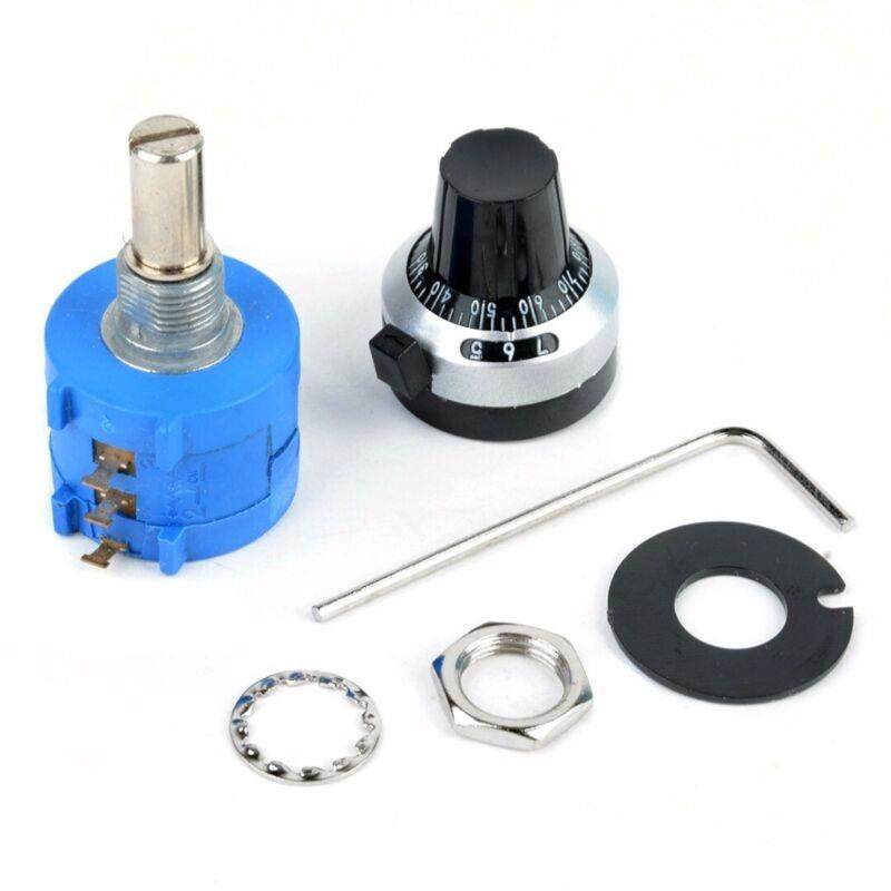 

1pc 10K Ohm 10 Turn Adjustable Potentiometer with Counting Dial Rotary Knob Tool