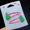 Lovely Christmas Hair Clip Sequined Nonslip Strong Clip Santa/Tree Decors For Christmas Holiday Hair Styling Accessories
