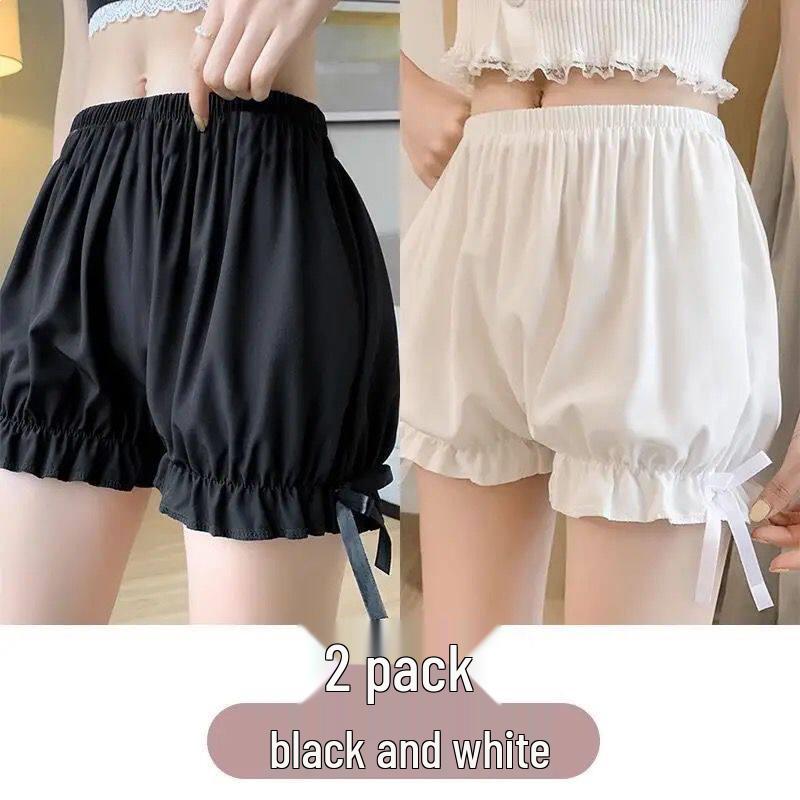 2025 Women's Summer Ice Silk Safety Lantern Shorts