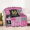 Happy 60th Birthday Floral Blankets Are Suitable for Living Rooms,making Them an Ideal Choice for Outdoor Travel and Gifts.