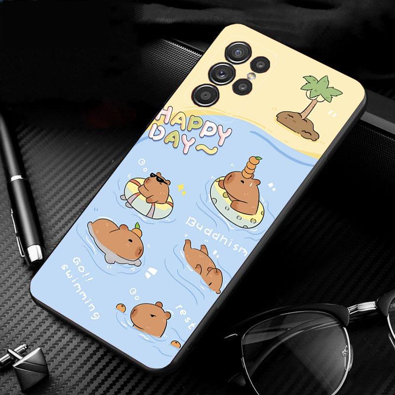 

Cute Capybara cartoon Phone Case For Samsung Galaxy S25 S24 S23 S22 S21 Ultra S24 S23 S22 S21 S25 Plus S24 S20 FE S24 FE