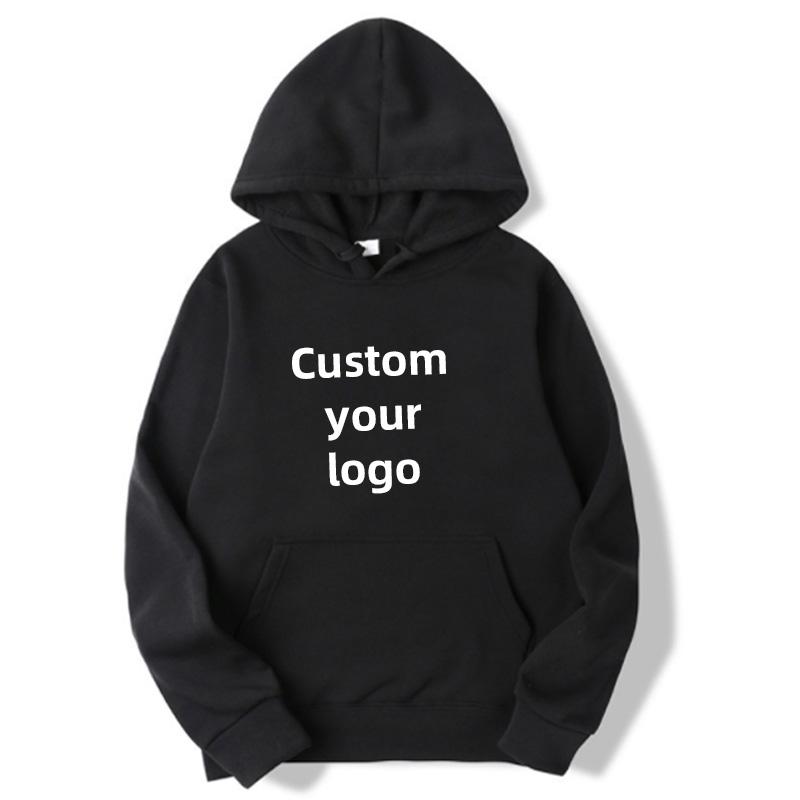 Men and Women DIY10 Printed Hooded Sweatshirt Loose Pullover Spring Autumn Winter Cotton Customize your logo Hoodie (S-4XL)